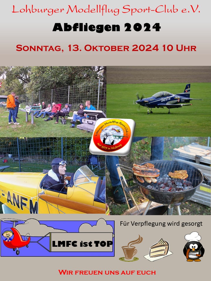 Plakat Abfliegen 2024 beim LMFC