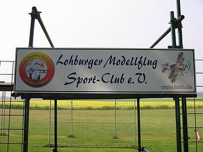 Das Eingangsschild des Lohburger Modellflug Club