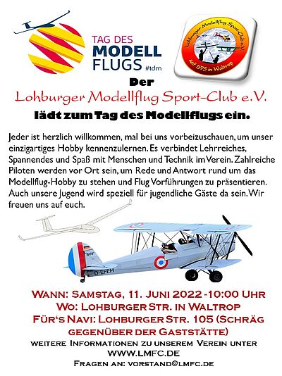 Plakat Tag des Modellflugs 2022