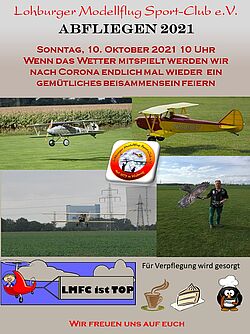 Plakat Abfliegen 2021 beim LMFC