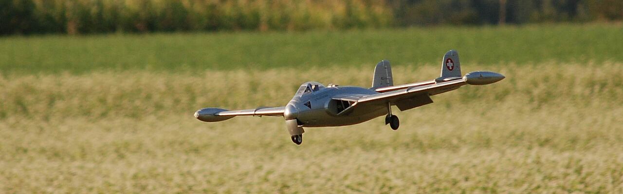 De Havilland Venom von Freewing im Landeanflug