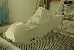 RC Flugzeugrumpf weiß grundiert