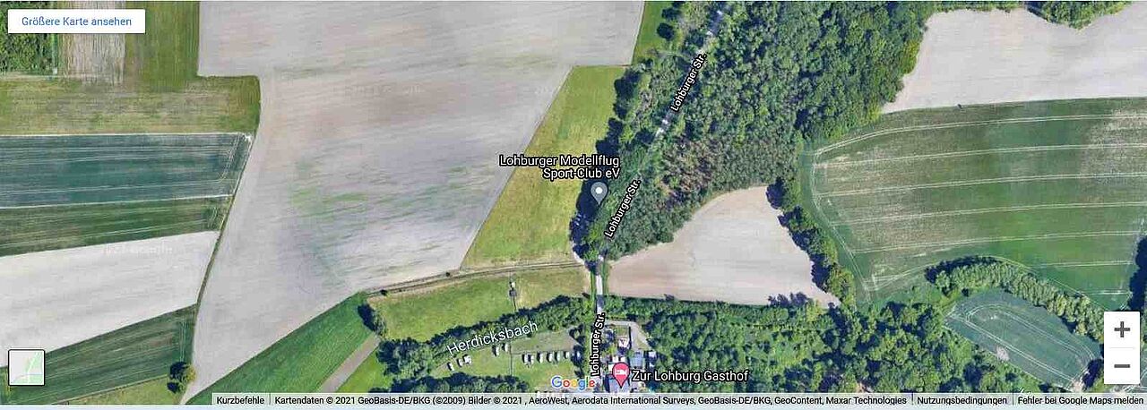 Google Maps Bild vom Modellflugplatz