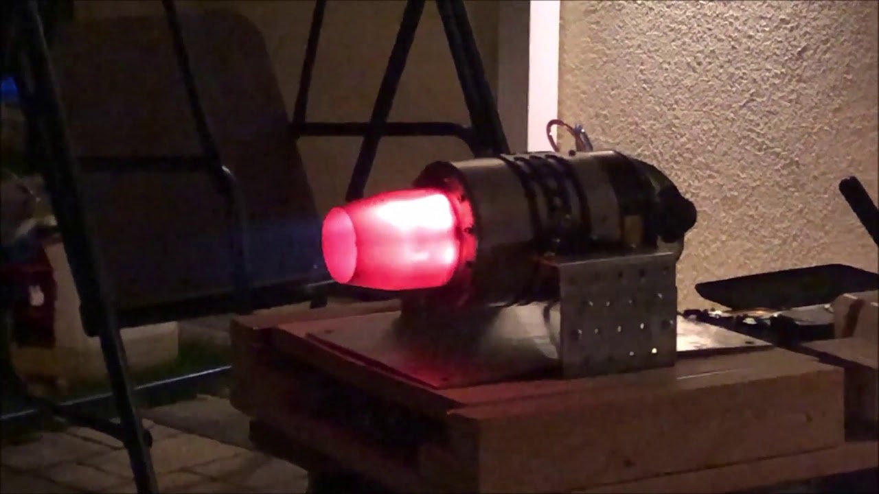 Testlauf Turbine Behotec JB180 Gold, glühend Heiß, Dr.Düsentrieb